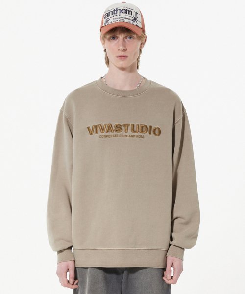 LOCATION EMBROIDERY CREWNECK [BROWN]