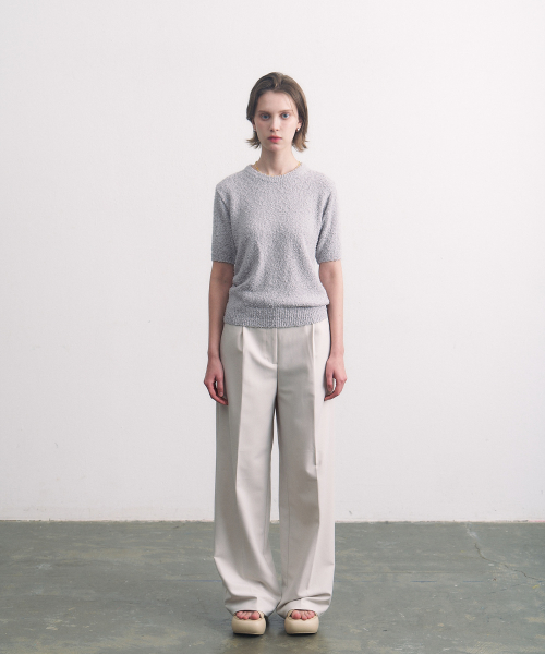 Полукруглый хлопковый топ pigtail (Light Grey)