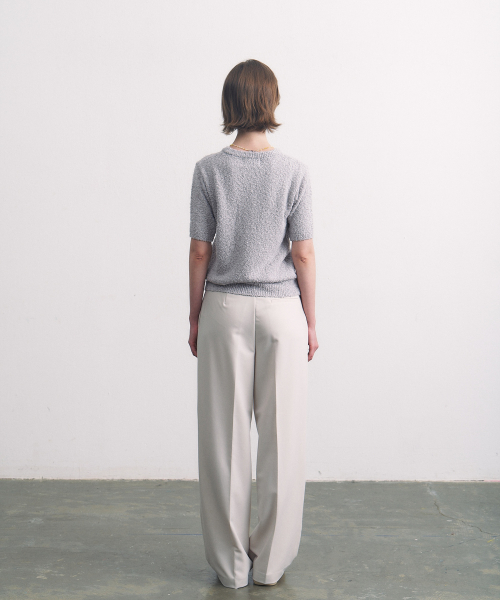 Полукруглый хлопковый топ pigtail (Light Grey)