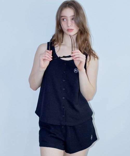 Пижамный топ на бретелях Black