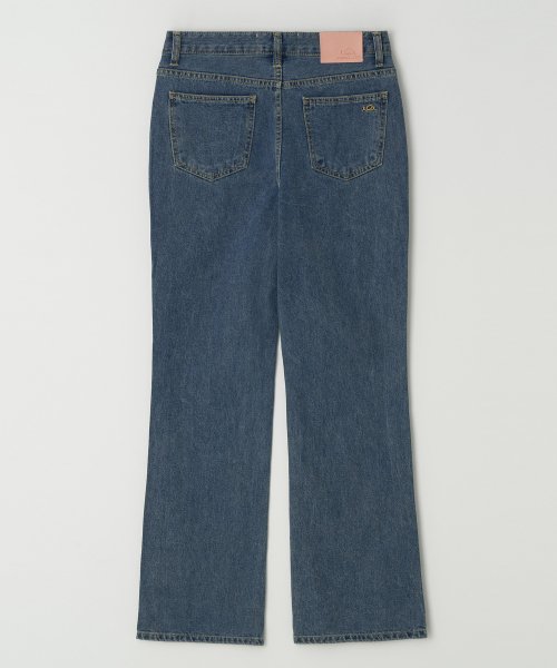 semi-boots cut jeans (blue)