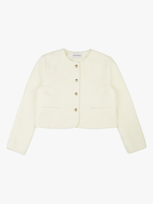 TIDY ROUND TWEED куртка_IVORY