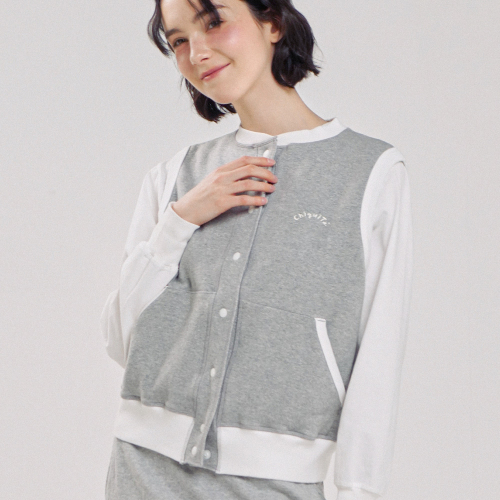 Хлопковый свитшот-жилет Grey 241104SGR