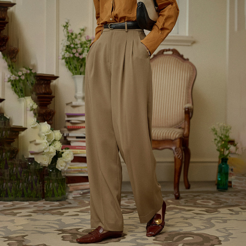 SR_Drape straight leg pants