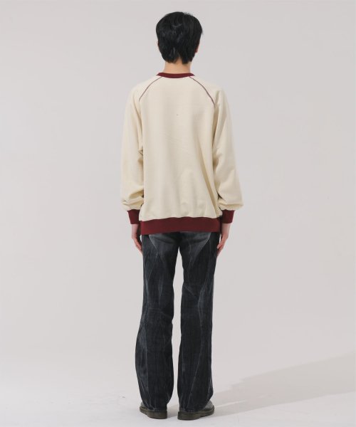 VINTAGE CAR RAGLAN SWEATSHIRT [CREAM]