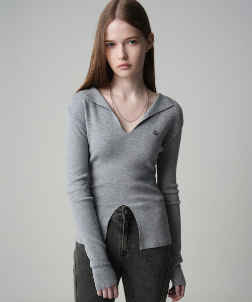 Collar Slit Knit - 4COL