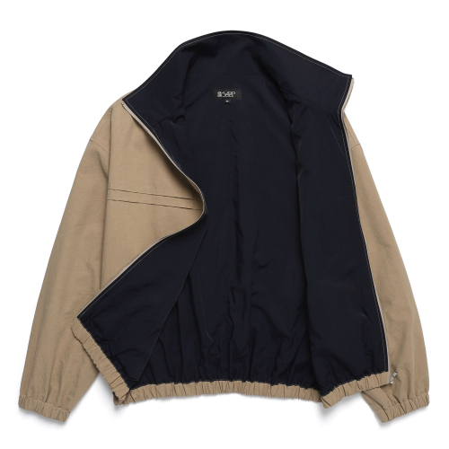 CIRCLE LOGO EMBROIDERY ZIP-UP JACKET [BEIGE]