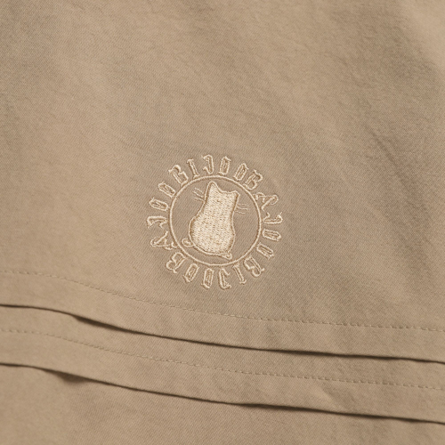 CIRCLE LOGO EMBROIDERY ZIP-UP JACKET [BEIGE]
