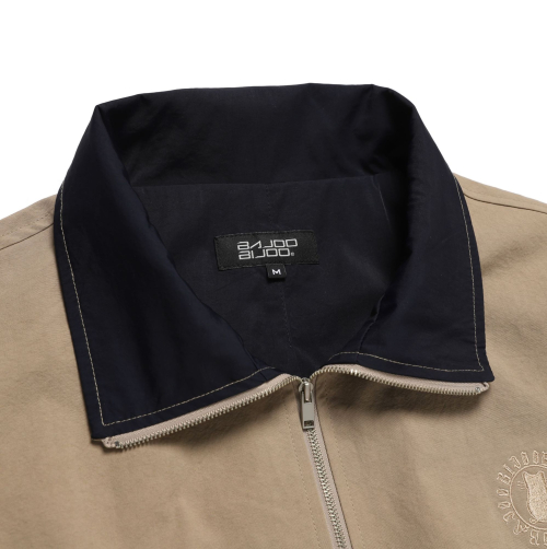CIRCLE LOGO EMBROIDERY ZIP-UP JACKET [BEIGE]