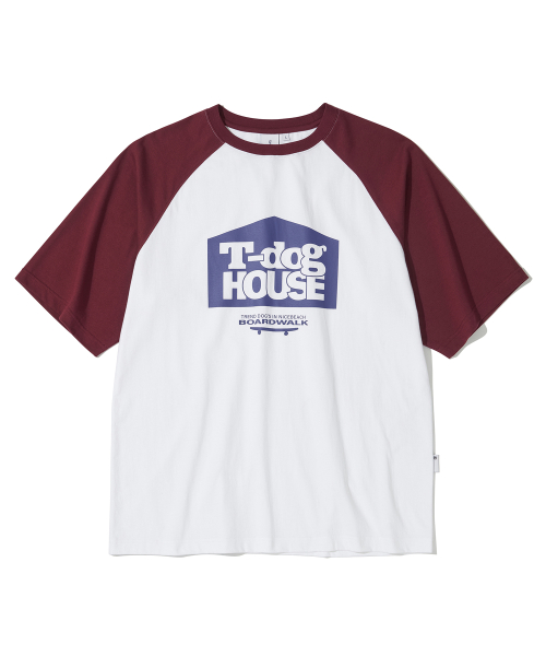 Dog House Raglan T-Shirts_Burgundy_
