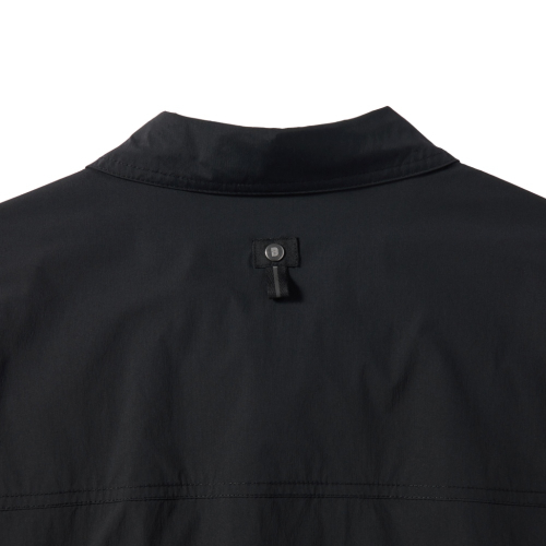NYLON SET HALF SLEEVE SHIRT - BLACK (P242MSH234)