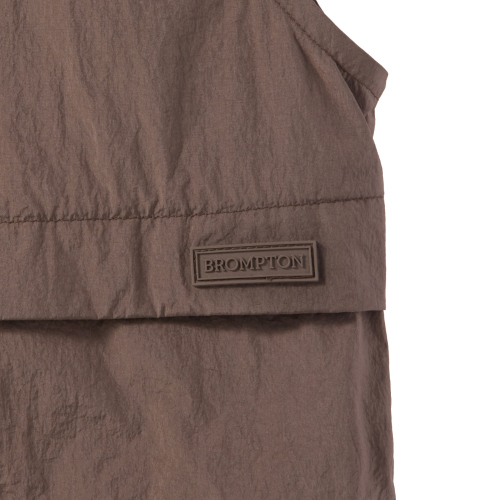 W CROPPED FULL ZIP VEST - BROWN (P242WVT352)