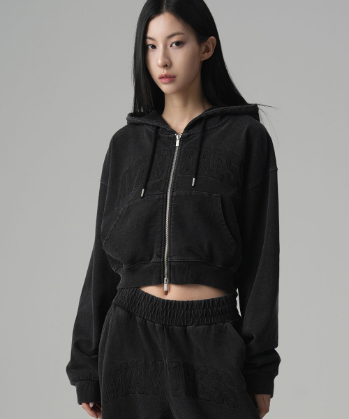 Felt 3D Pigment Zip - Up - 3COL