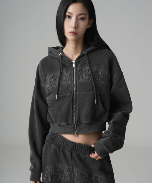 Felt 3D Pigment Zip - Up - 3COL