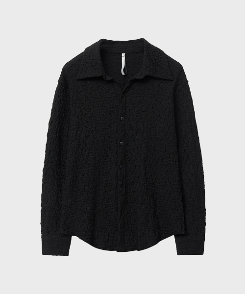 Хлопковый эмбо свободный рубашка (Black)