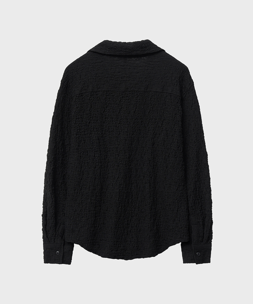 Хлопковый эмбо свободный рубашка (Black)