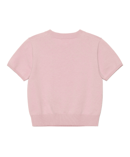 Женский трикотажный кроп-топ с принтом Pink