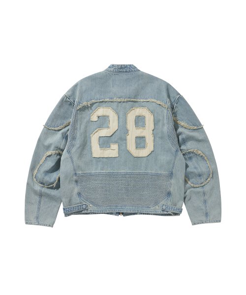 DENIM BIKER JACKET / BULE