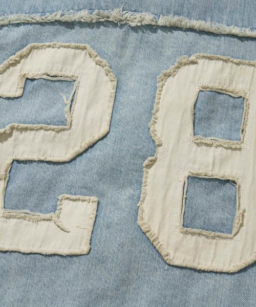 DENIM BIKER JACKET / BULE