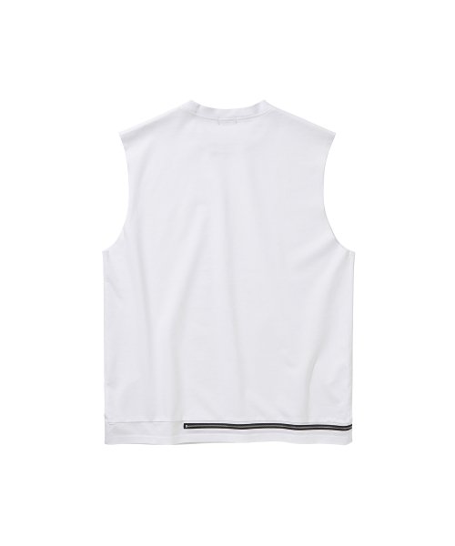 ZIP SLEEVELESS TOP / WHITE