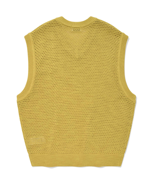 Вязаный жилет кроше Light Yellow