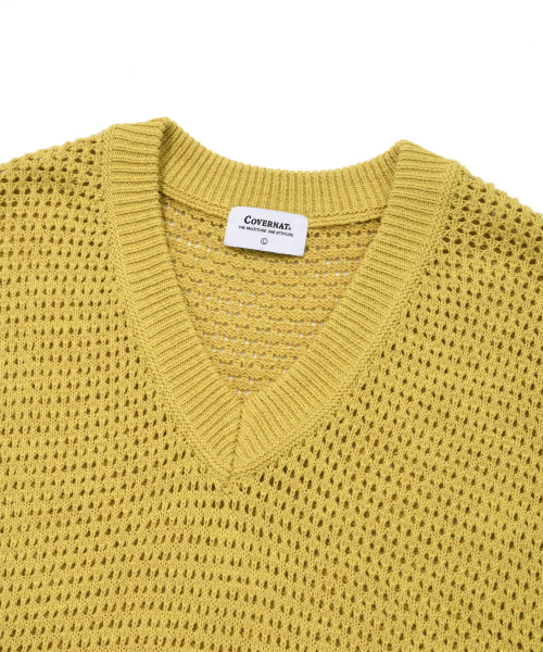 Вязаный жилет кроше Light Yellow