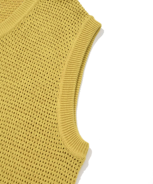 Вязаный жилет кроше Light Yellow