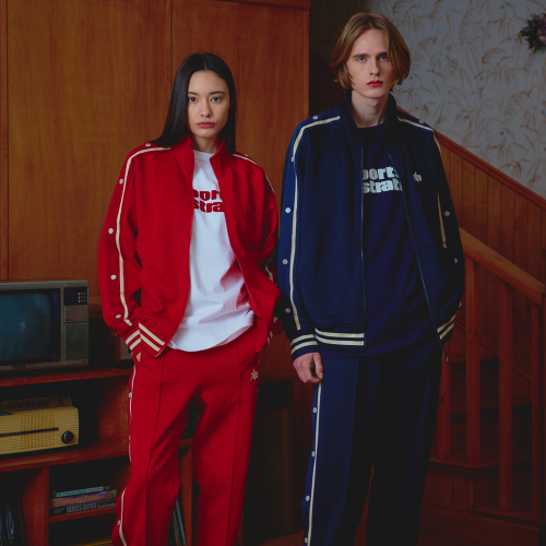 BASKETBALL SIDE BUTTON TRACK TOP (RED)