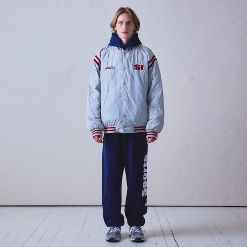 BASKETBALL VARSITY JACKET (LIGHT GREY)