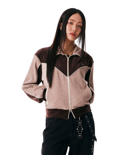 Western Piping Track Jacket (Brown)