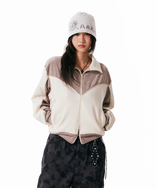 Western Piping Track Jacket (Beige)