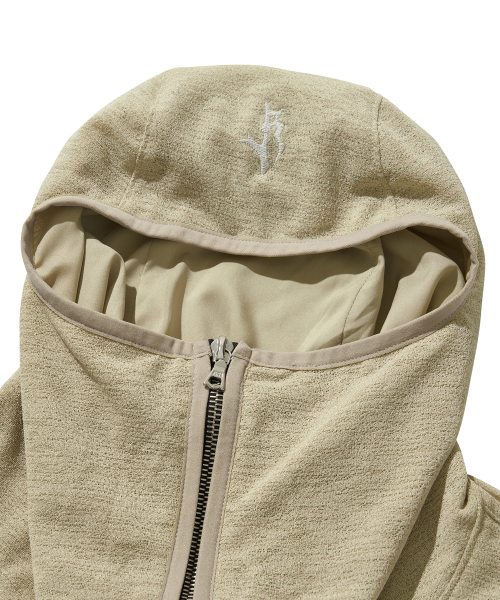 GRZ TYPE-ST ZIP-UP HOODIE / BEIGE