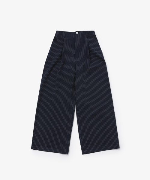 Широкие брюки на резинке Stripe Navy 4W241V001