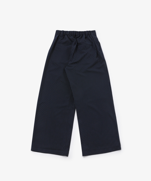 Широкие брюки на резинке Stripe Navy 4W241V001