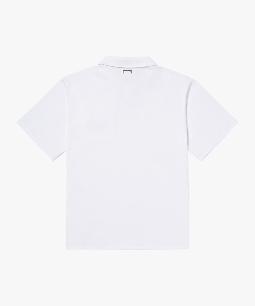 AIR DRY STACK LOGO POLO SHIRT-WHITE