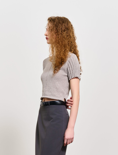 Вязаный топ Terry Half [CITY GREY] / WBD2L05522