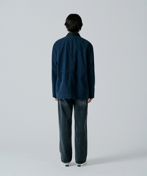 (MEN) Охотничья куртка с кожаным воротником, Navy