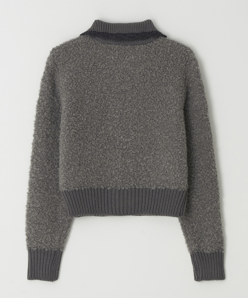 Alpaca Knit Cardigan (Grey)