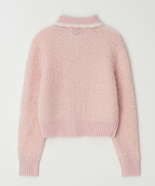 Alpaca Knit Cardigan (Pink)