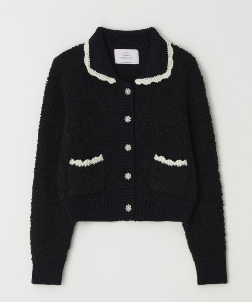 Alpaca Knit Cardigan (Black)