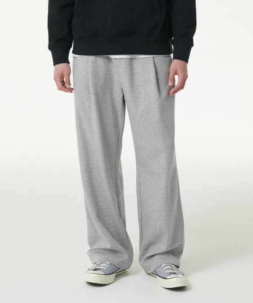 Широкие спортивные брюки со складкой [Medium Gray]