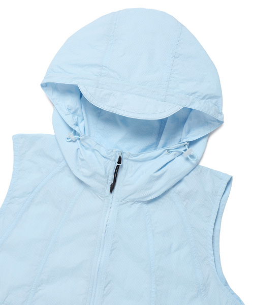 W HOODED VEST WIND BREAKER SKY BLUE(CV2EMFB962A)