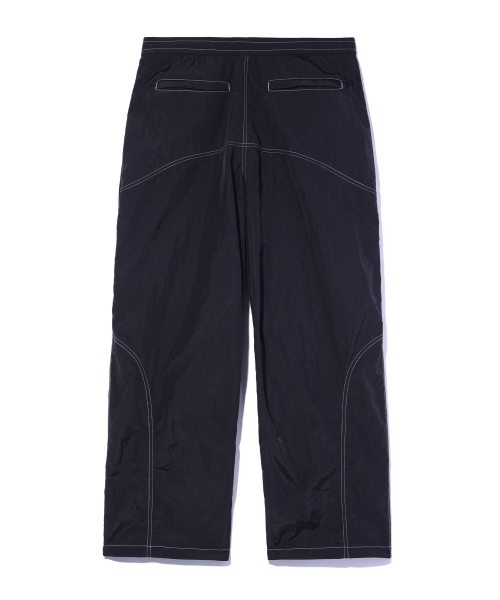 METAL WORMHOLE LOGO PANTS BLACK