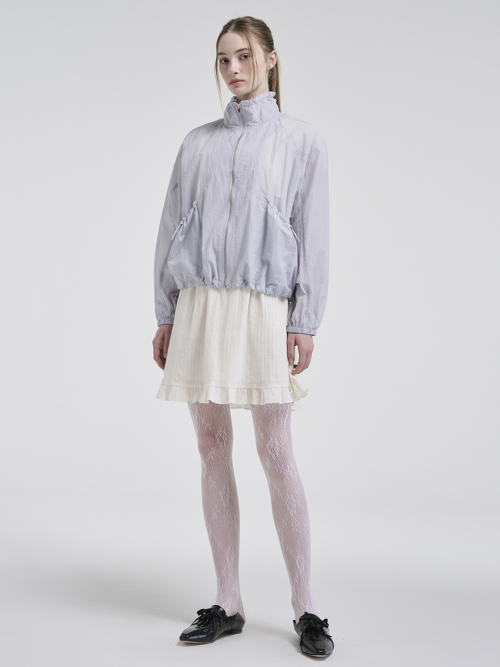 Volume Pocket Wind Jumper, Greyish Blue