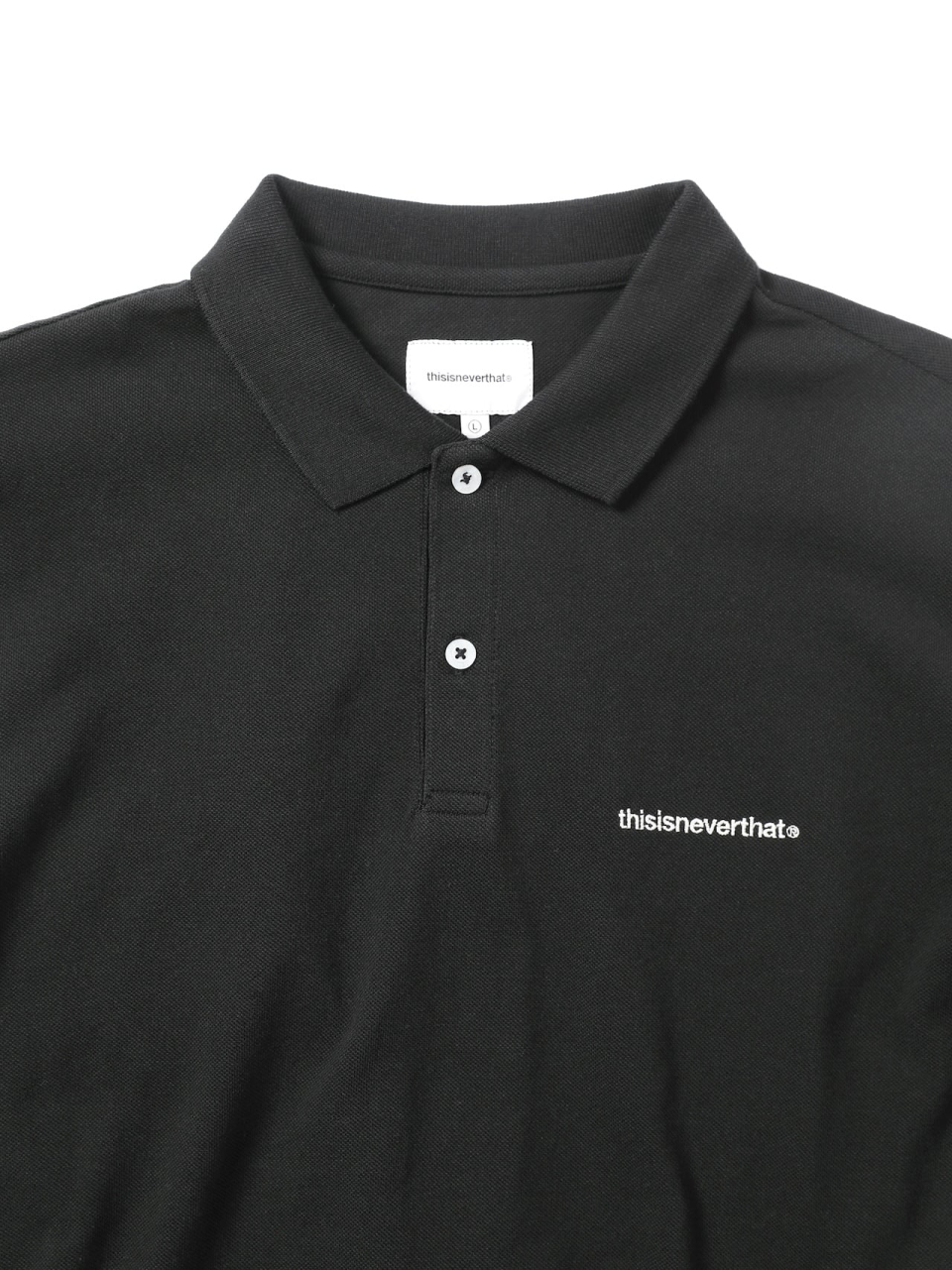 MUSINSA | thisisneverthat® (SS24) T-Logo S/S Jersey Polo - Black