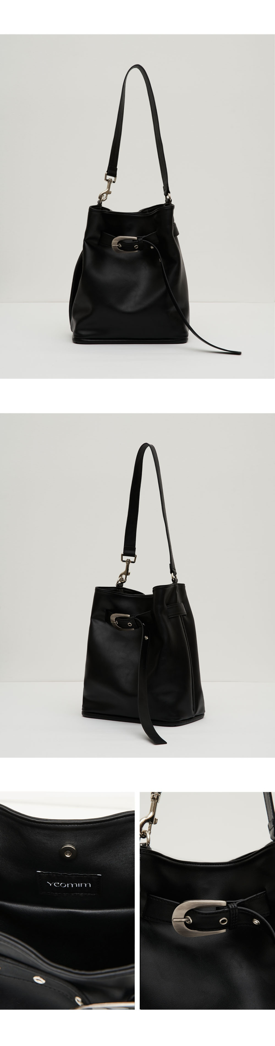 【YEOMIM】★人気★韓国★farrier bucket bag★black 여밈(YEOMIM) farrier bucket bag (black) - 사이즈 & 후기 | 무신사