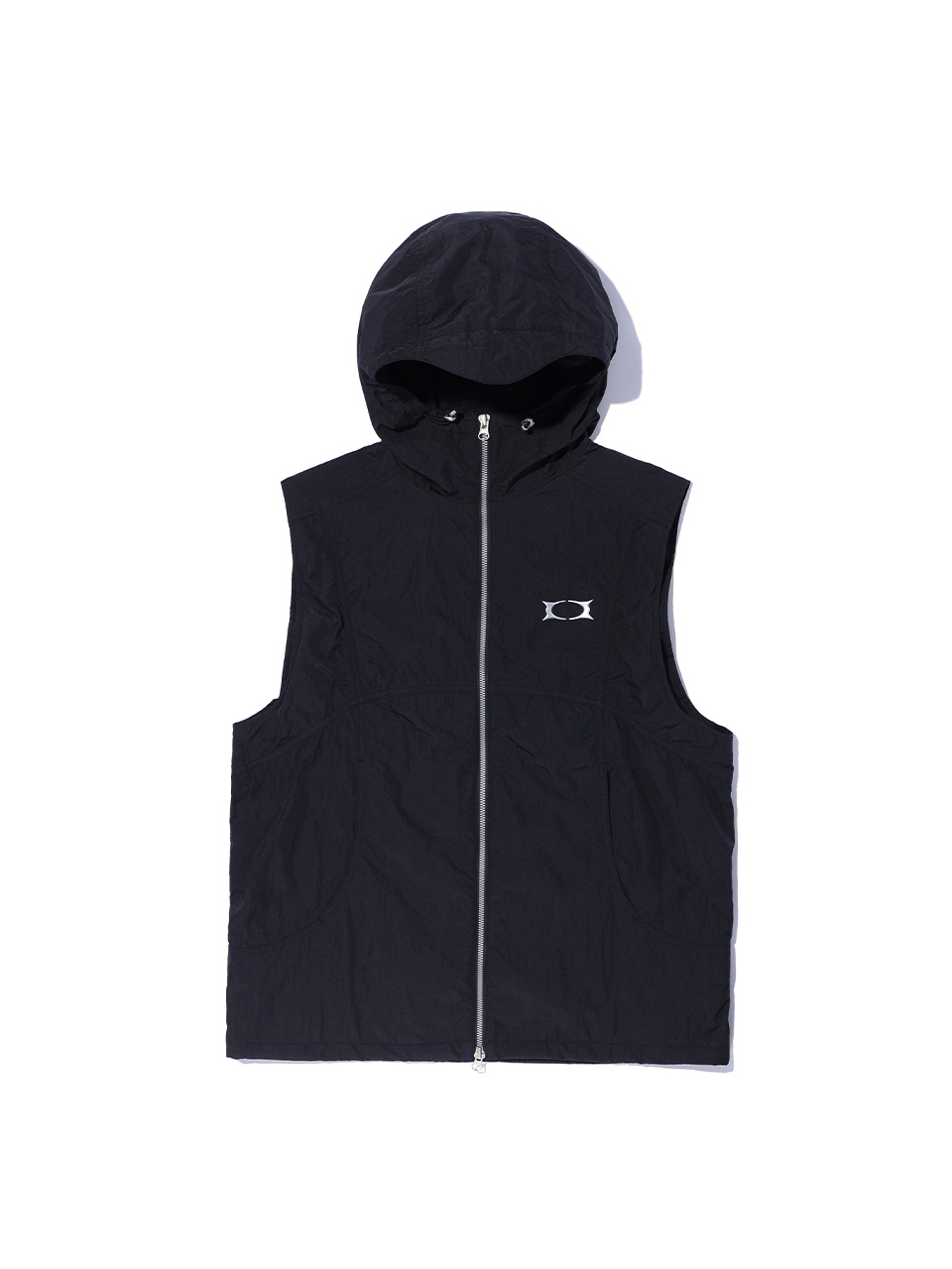 GLOSSY HOOD VEST BLACK 상세 이미지 16