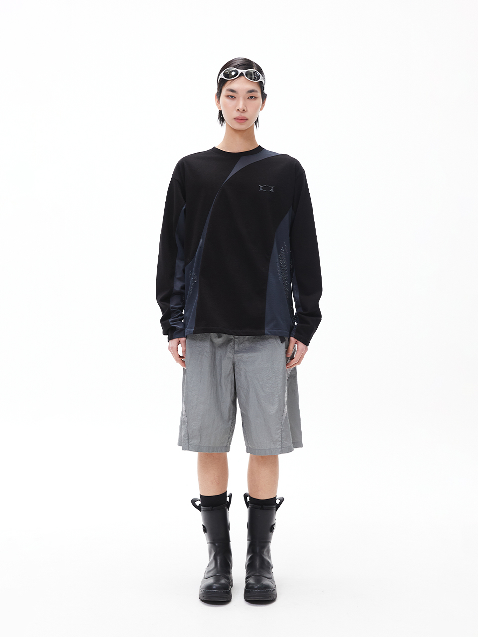 ★関税/送料込★Critic★INCISION MESH LONG SLEEVE T-SHIRTS MUSINSA公式 | CRITIC INCISION MESH LONG SLEEVE T-SHIRTS BLACK