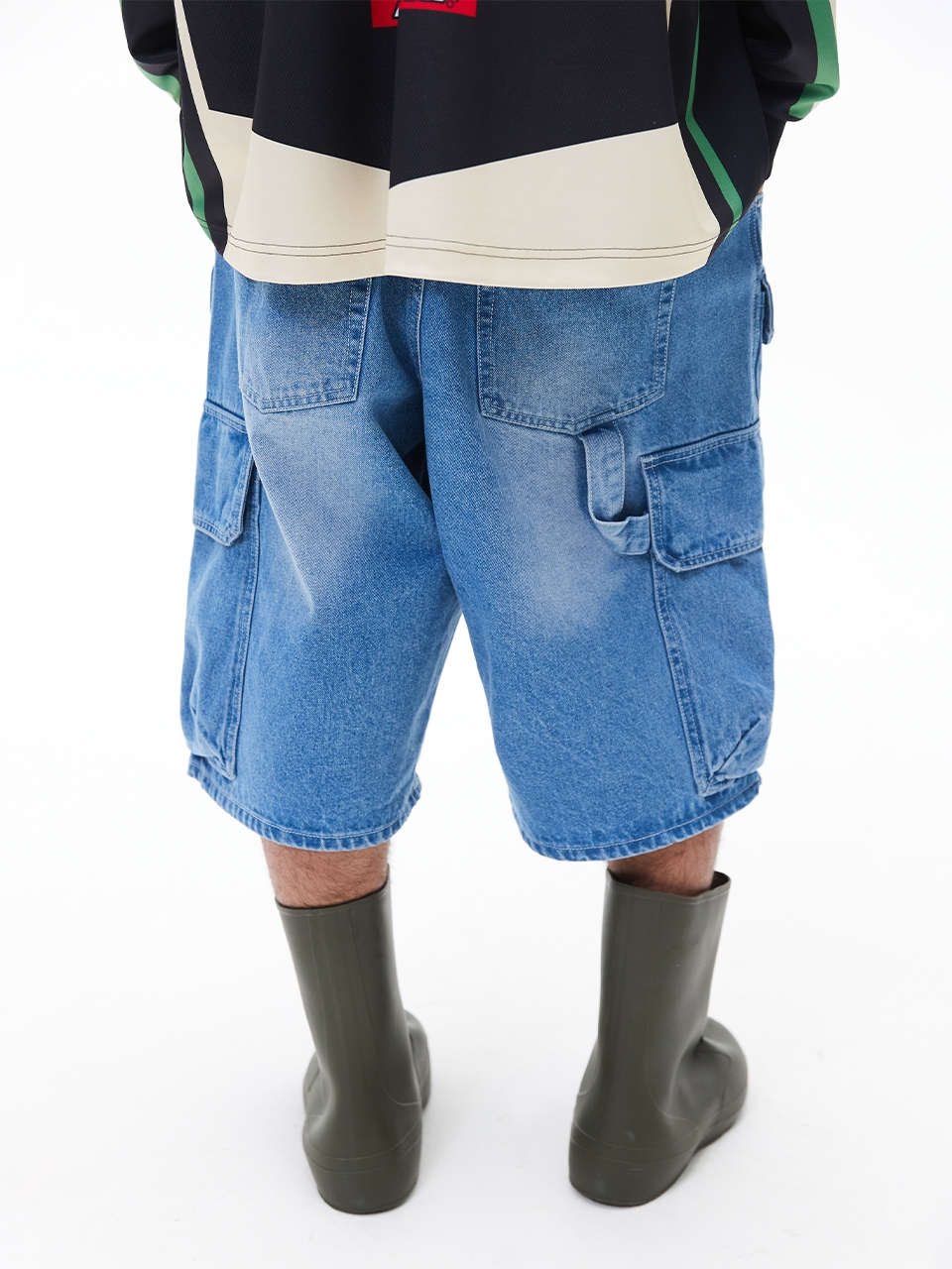【CRITIC】BIG CARGO DENIM BERMUDA PANTS MUSINSA | CRITIC BIG CARGO DENIM BERMUDA PANTS LIGHT INDIGO