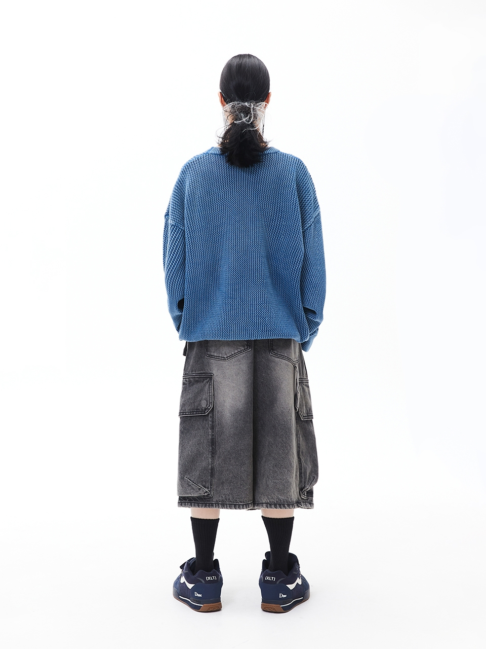 크리틱(CRITIC) BIG CARGO DENIM BERMUDA PANTS DARK INDIGO 크리틱(CRITIC) BIG CARGO DENIM BERMUDA PANTS DARK INDIGO